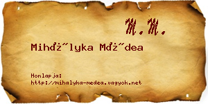 Mihályka Médea névjegykártya